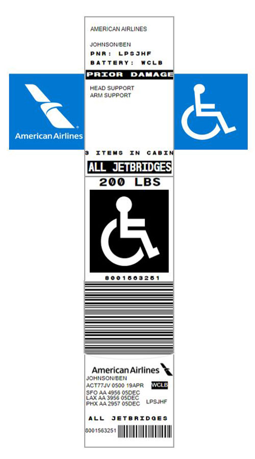 American Airlines becomes first US airline to launch automated tag for mobility devices