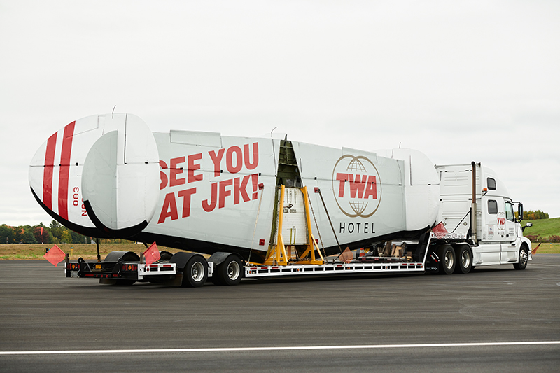 The TWA Hotel’s 1958 Lockheed Constellation “Connie” Airplane Heads to JFK Airport New York Airport TWA Hotel’s 1958 Lockheed Constellation “Connie” L-1649A