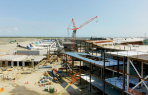 September 2024 Publisher’s Message A drone’s ‘bird’s-eye view’ of construction progress at the new Terminal 6 at JFK International Airport. (Photo by Beverly Holder, courtesy of JFK Millenium Partners and 5D Architecture & Engineering)