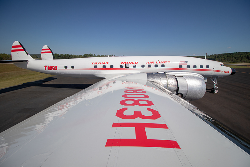 The TWA Hotel’s 1958 Lockheed Constellation “Connie” Airplane Heads to JFK Airport New York Airport TWA Hotel’s 1958 Lockheed Constellation “Connie” L-1649A
