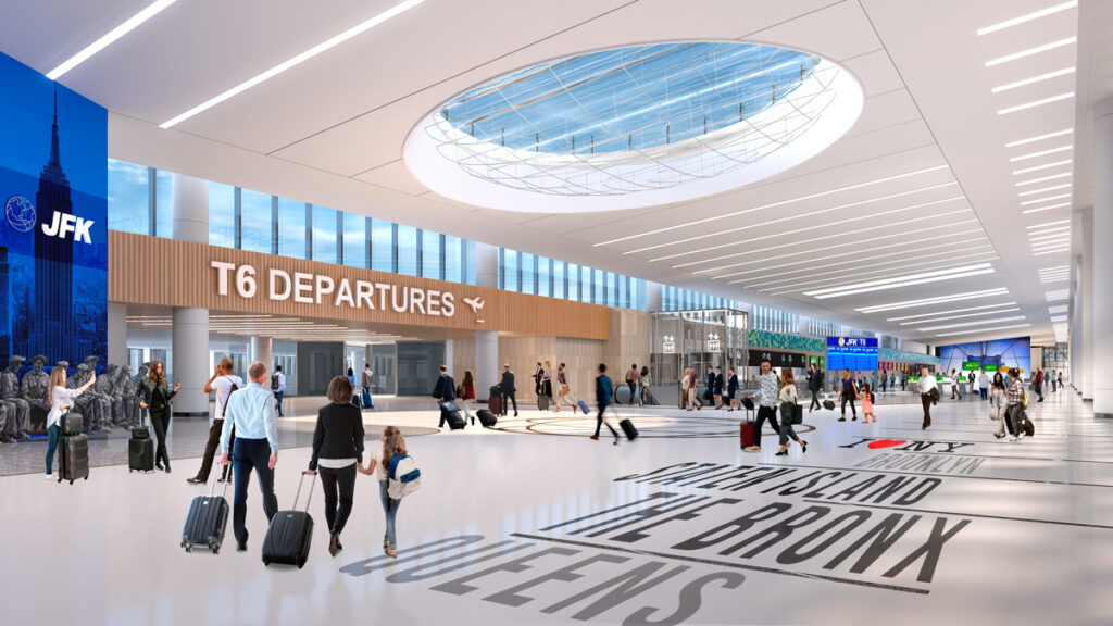 PANYNJ and JMP Announce Selection of Local Businesses to Participate In Concessions Program at JFK’s New Terminal 6 New York Airport JFK Terminal 6 Check-in-Hall Rendering