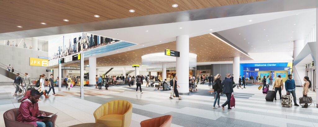 JFK Terminal 6 Arrivals-Hall Rendering
