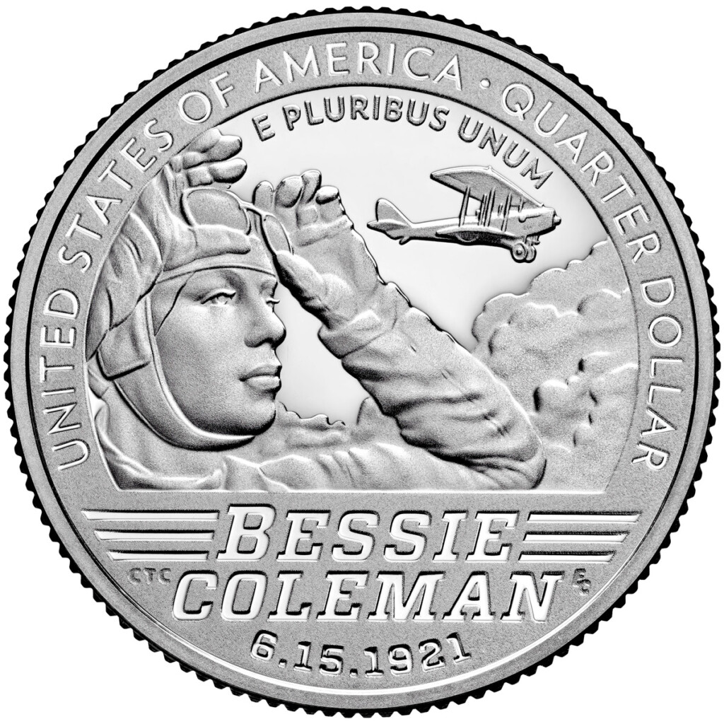 U.S. Mint Begins Shipping 2023 Bessie Coleman Quarters New York Airport United States Mint Begins Shipping 2023 American Women Quarters Program Coins Honoring Bessie Coleman