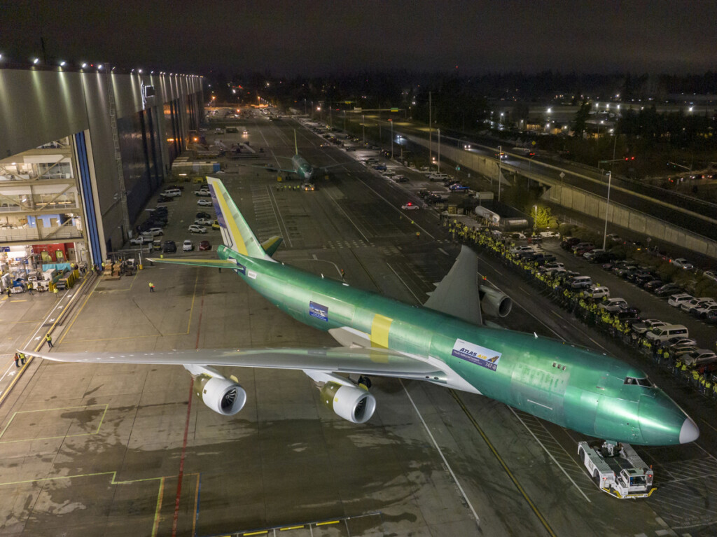 Final Boeing 747 Airplane Leaves Everett Factory New York Airport The last Boeing 747 left the company’s widebody factory in advance of its delivery to Atlas Air in early 2023. (Photo: Boeing/Paul Weatherman)