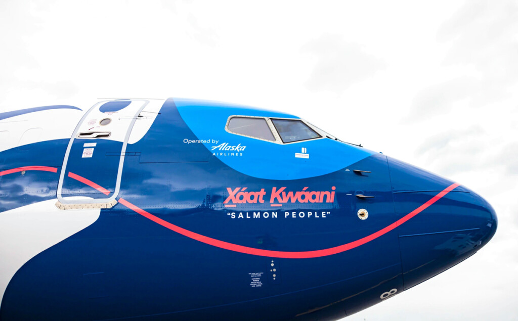 Alaska Airlines Unveils Salmon Livery to Celebrate Indigenous Culture New York Airport Alaska Airlines unveils salmon livery designed by Alaska Native artist to celebrate Indigenous culture & language