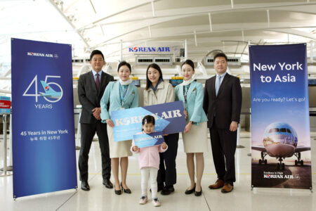 Korean Air celebrated its 45th anniversary of serving New York on March 29.
