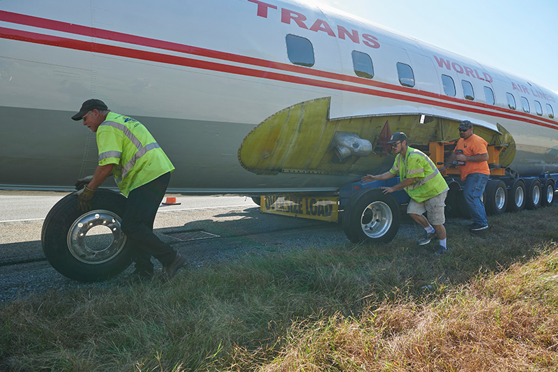 The TWA Hotel’s 1958 Lockheed Constellation “Connie” Airplane Heads to JFK Airport New York Airport TWA Hotel’s 1958 Lockheed Constellation “Connie” L-1649A