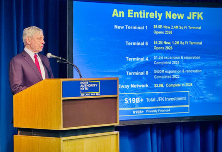 PANYNJ Offers Holiday Travel Guidance to JFK Travelers Amid Peak Airport Construction As Construction of a New JFK Nears Halfway Mark, Travelers Urged to use Public Transit and Airport’s Free Pick-Up and Drop-Off Lot at AirTrain JFK’s Lefferts Blvd Station to Avoid Traffic at Terminals