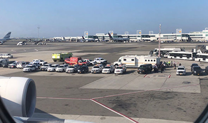 Emirates Airplane Quarantined at JFK Airport