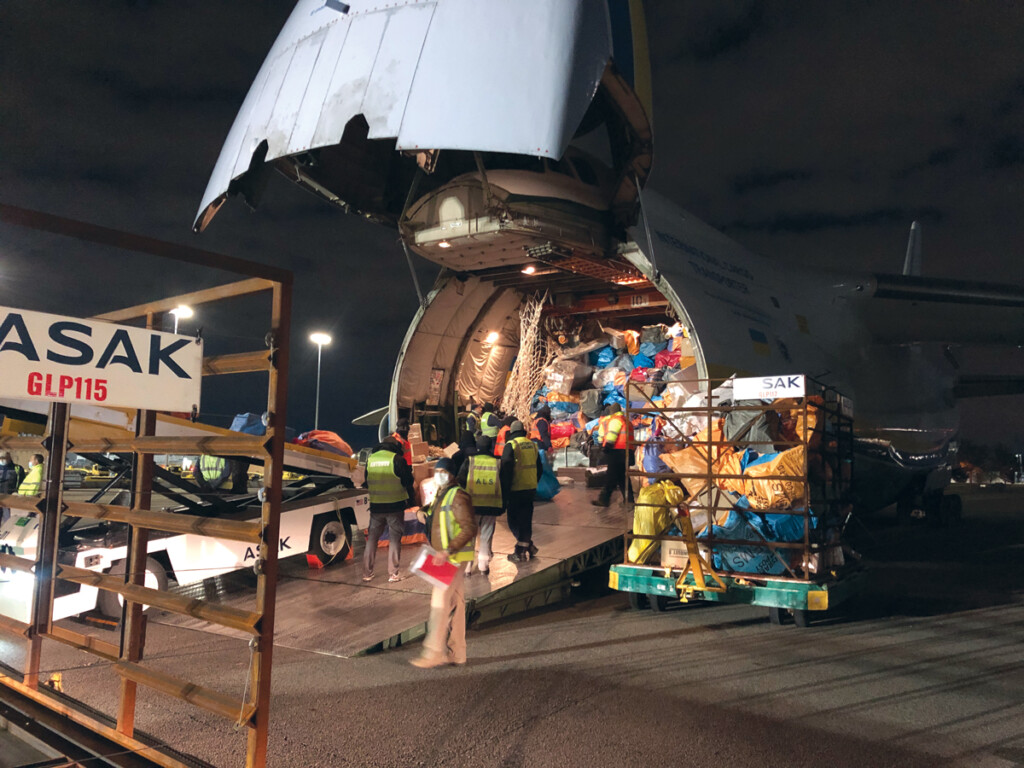 Antonov Airlines Arrives at JFK Airport With 52 Tons of Loose Mail from Ukraine New York Airport ASAK Solutions Antinov JFK Airport, New York