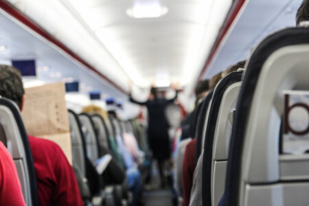Airline Passengers Aircraft Cabin