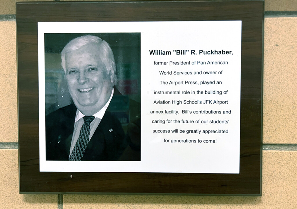 Aviation High School Career Day 2023 New York Airport Bill Puckhaber, founder, and CEO of Pan American Training Institute and Publisher of the Airport Press