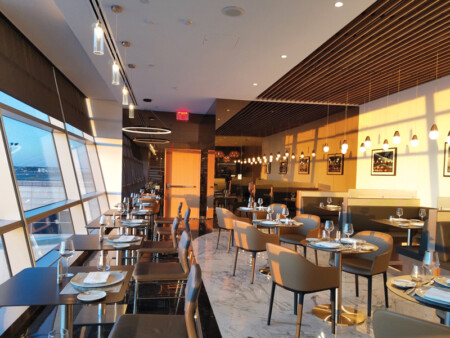 JFK Airport Number One In Amenities In Recent Survey American Airlines newly-renovated Flagship Lounge and brand new Flagship First Dining at New York John F. Kennedy International Airport.