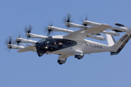 Archer’s Midnight aircraft during its longest piloted flight yet.