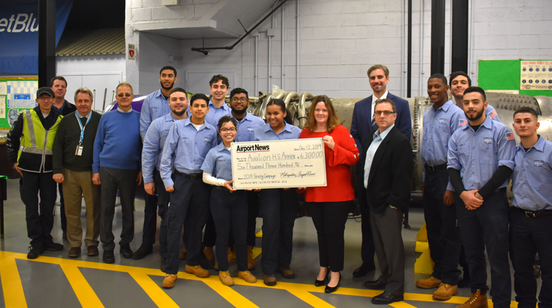 Charitable Giving Program New York Airport Metropolitan Airport News has raised $6,300 for the Aviation High School Annex 5th Year Program through our annual December Charitable Giving Campaign.