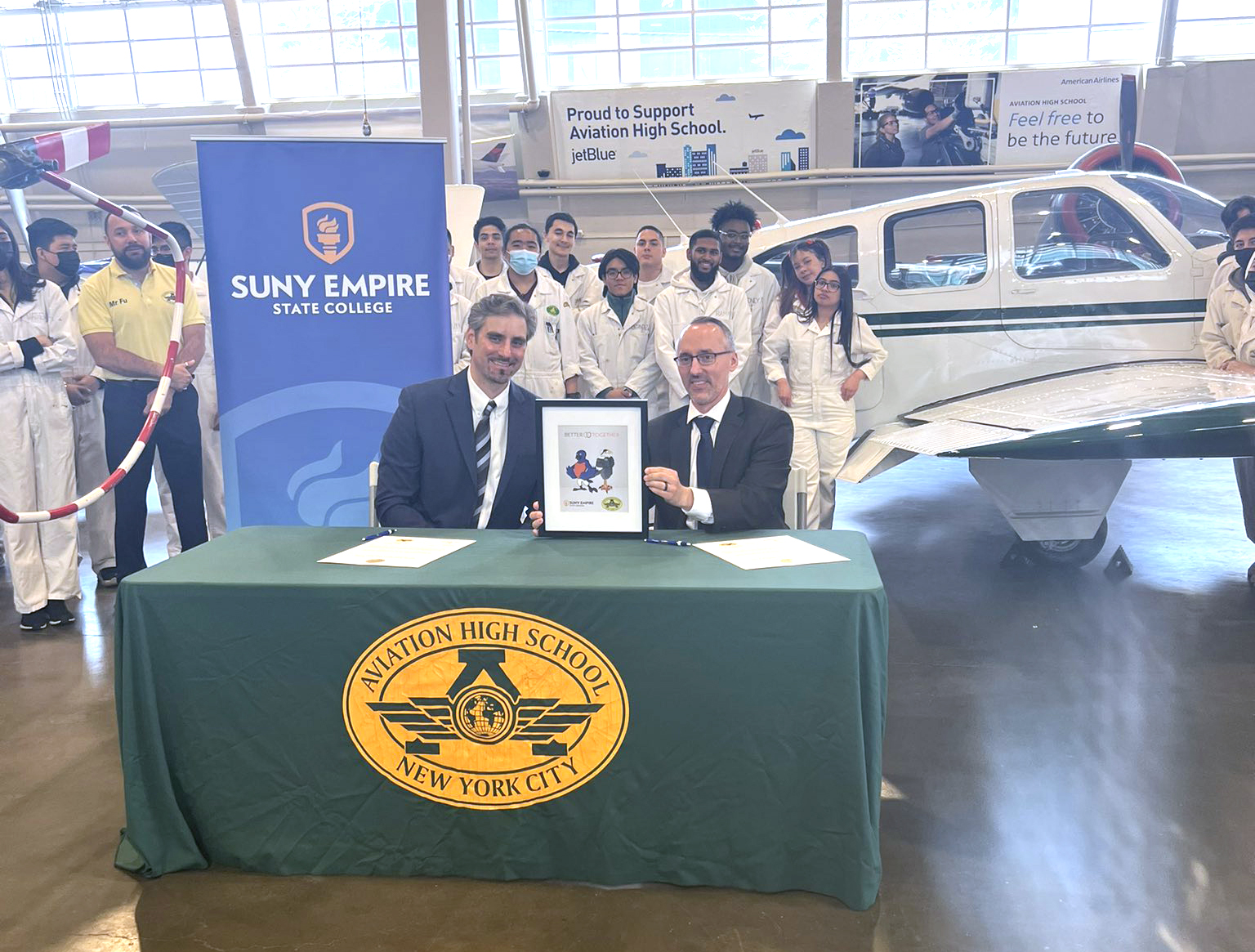 Aviation HS & SUNY Empire State College Partner to Provide Graduates College Credits New York Airport Aviation High School SUNY Empire State College1 Metropolitan Airport News