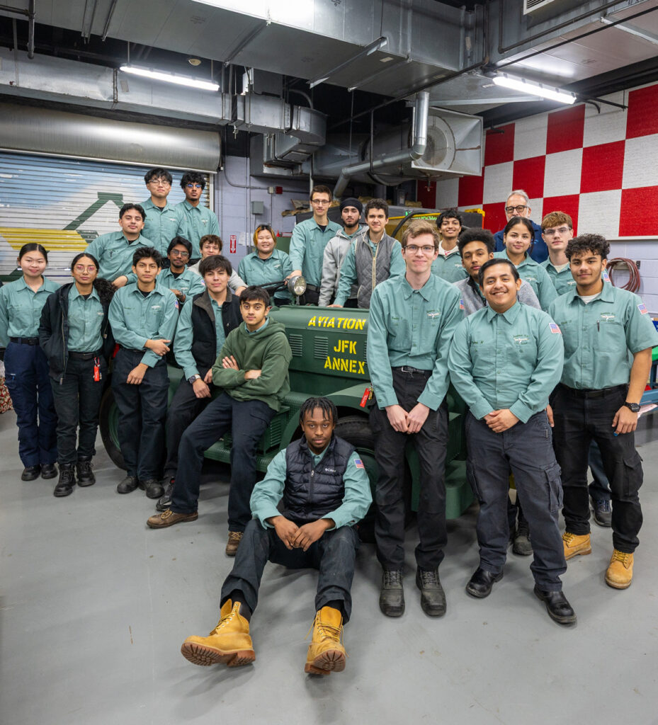 ACF Aviation High School Check Presentation New York Airport Aviation High School Students Metropolitan Airport News