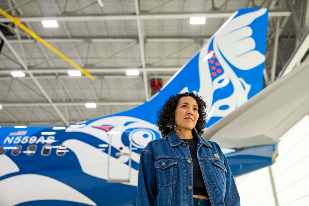 Alaska Airlines Unveils Salmon Livery to Celebrate Indigenous Culture New York Airport Alaska Airlines unveils salmon livery designed by Alaska Native artist to celebrate Indigenous culture & language
