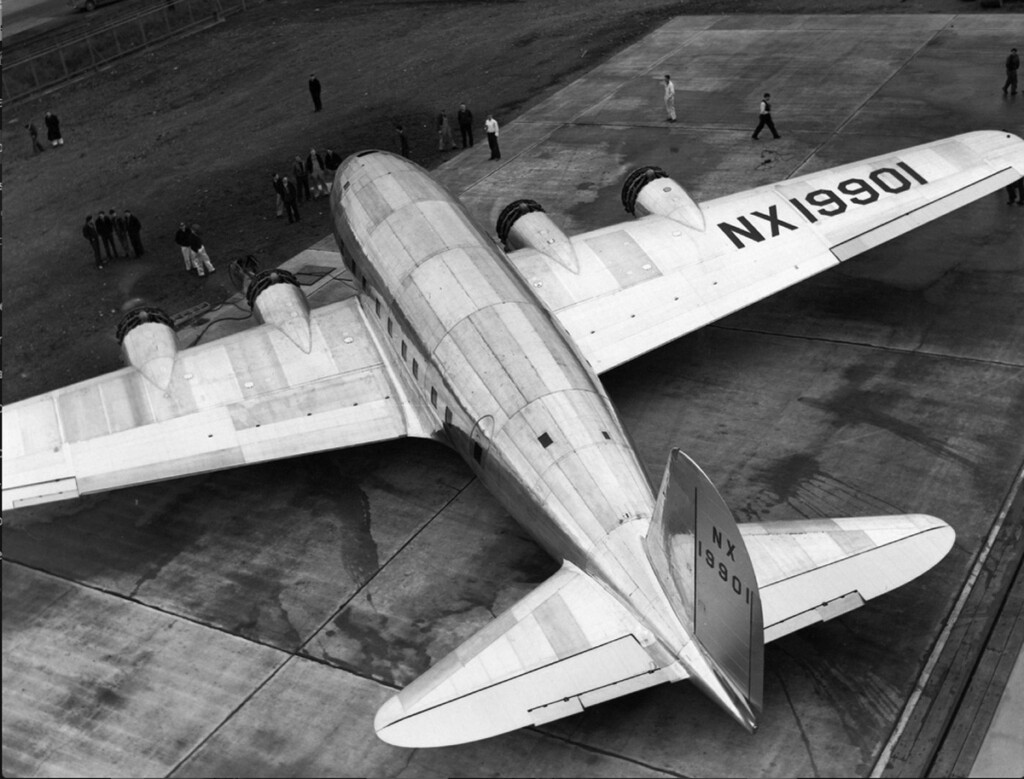 Transcontinental by Air Throughout the Years New York Airport Boeing 307 Stratoliner