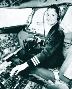 Wing Women: Women in Aviation New York Airport Bonnie Tiburzi, 1st female pilot for a major commercial airline in 1973.