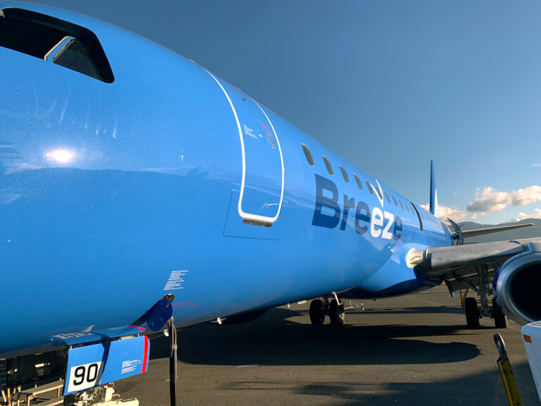 Breeze Airways Takes Delivery of First of 15 Embraer E190 Aircraft