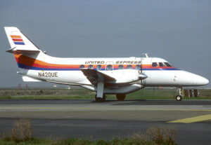 British Aerospace Jetstream 32 operating as United Express New York Airport British Aerospace Jetstream 32 operating as United Express