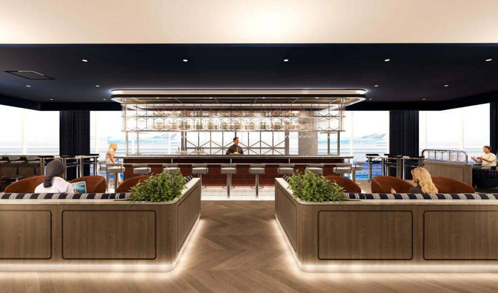 British Airways Marks 80th US Anniversary with $15 Million Newark Lounge Overhaul New York Airport First look at British Airways' redesigned British Airways Newark lounge (credit: Gensler)