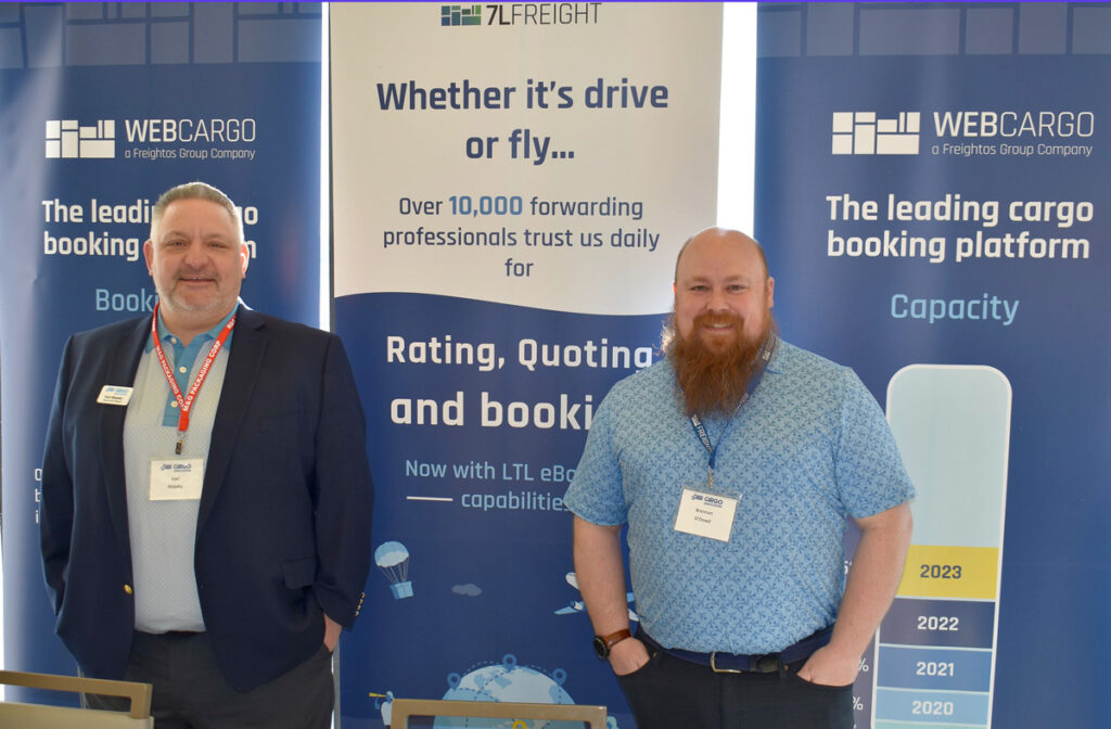 Delta Cargo Partners with Freightos' WebCargo and 7LFreight to Offer Real-Time Digital Air Cargo Quotes and Bookings New York Airport Carl Shipky & Brennan O'Dowd at the JFK Air Cargo Association's JFK Expo.