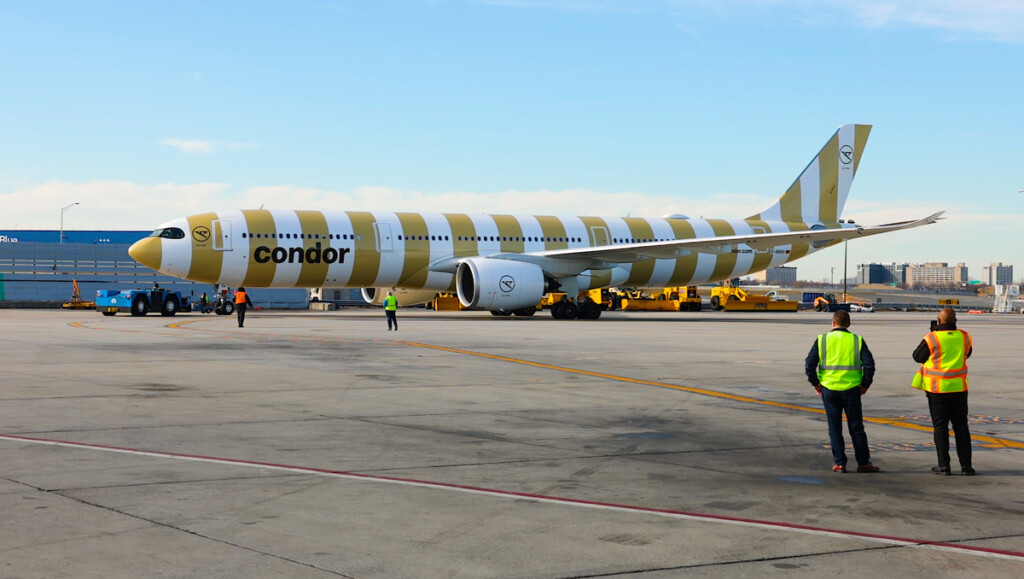 New Condor A330neo Crosses the Atlantic and Touches Down at JFK Airport New York Airport Condor A330neo taxiing Metropolitan Airport News