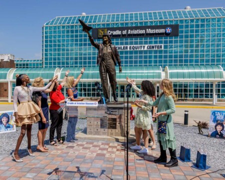 Cradle of Aviation Museum Sally Ride Statue
