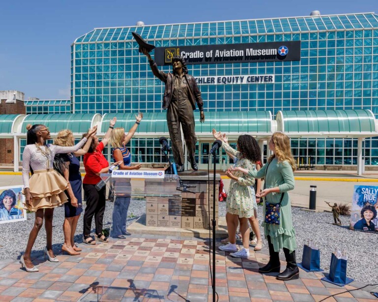 Cradle of Aviation Museum Sally Ride Statue