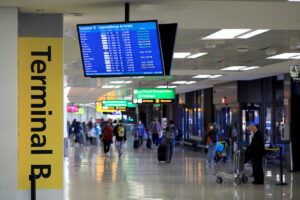 Interior of Current Newark Liberty International Airport (EWR) Terminal-B New York Airport Interior of Current Newark Liberty International Airport (EWR) Terminal-B