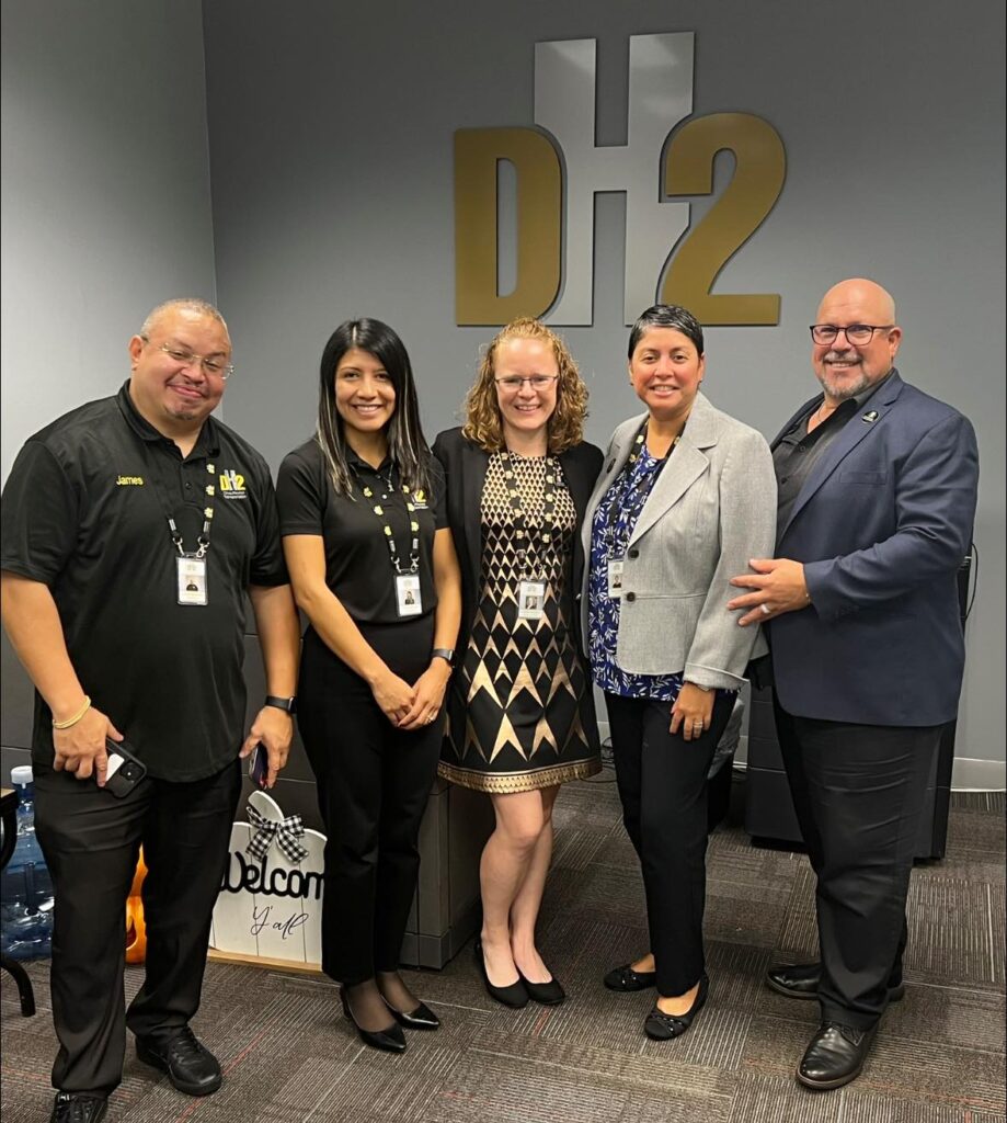 DH2 Chauffeured Transportation Welcomes Annette Snedaker as Director of Sales New York Airport (L.-R.): James Bermudez, Lead Dispatcher; Karina Bermeo, Bookkeeper; Annette Snedaker Director of Sales, Nancy Vargas, Chief Executive Officer; Mike Vargas, Founder and COO.