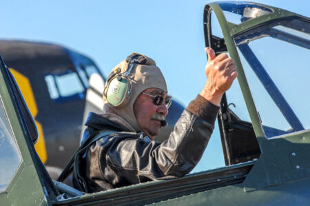 Warbird Community and Respected Air Show Leader Passes at 89 Dan Dameo prepares for flight ops in the cockpit of an American Airpower warbird.