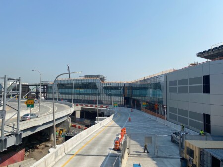 Major Airport Upgrades to Debut at Three Delta Hubs Construction on the south façade of Concourse E - LGA