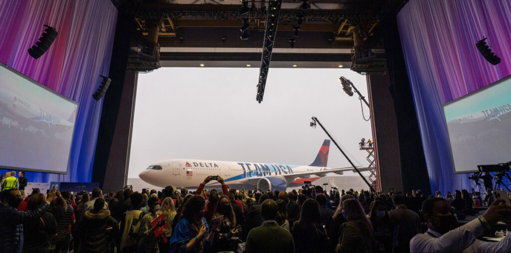 Delta Unveils Aircraft Livery Celebrating Commitment As Official Airline of Team USA New York Airport Delta unveils custom aircraft livery to celebrate 8-year commitment as official airline of Team USA