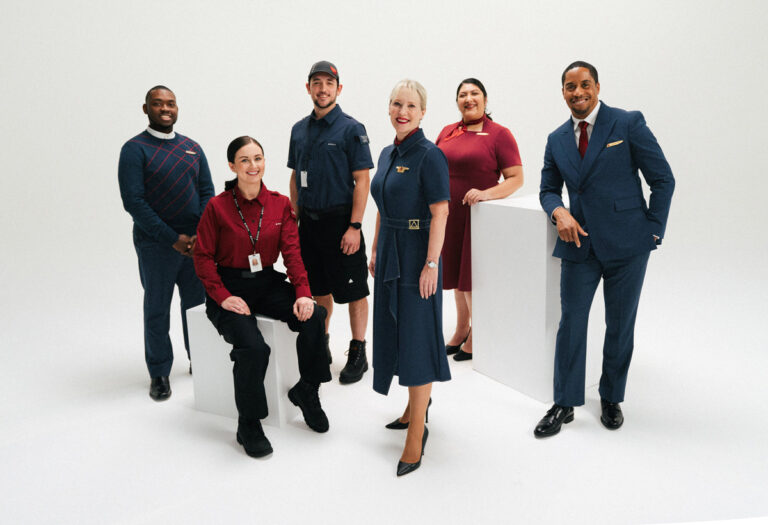 Delta Employees Preview New Uniform Prototypes Delta employees preview new uniform prototypes