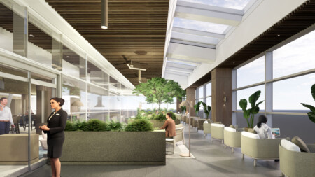 Delta to Debut Premium Lounges and More in 2024 Delta Ailines JFK Airport Lounge Terrace