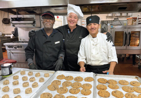 A Warm Welcome! (L.-R.): Wilmann Borgella, Mery Jordan, and Angel Inamagua