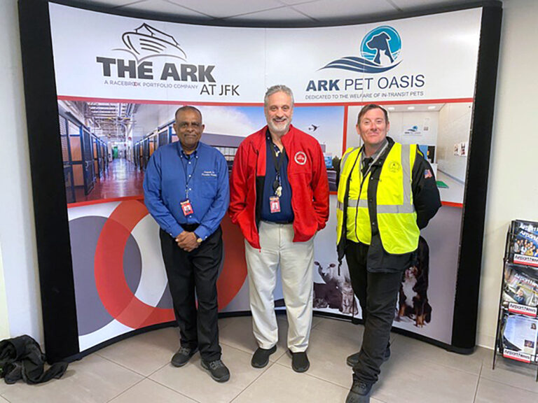 Edge4Vets Veteran Finds Career Success at JFK Airport (L.-R.): Aubrey McDougall, CLPA; Michael Falacara, COO, The ARK at JFK; Chris Thomas, an Edge4Vets participant, and CLPA, mark the success of Edge4Vets at JFK Airport in partnership with KAAMCO Cargo and JFK Cargo Association.
