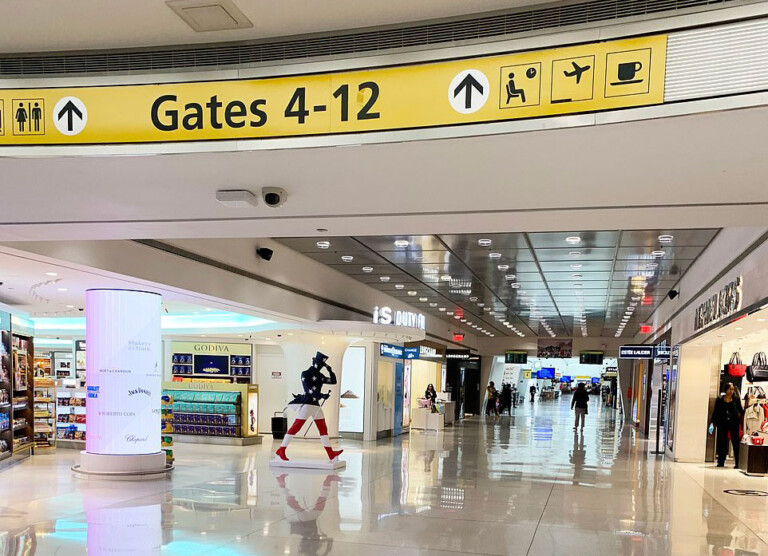 EMPTY PASSENGEWAYS AT TERMINAL-ONE ARE A COMMON SIGHT AT NY AIRPORTS