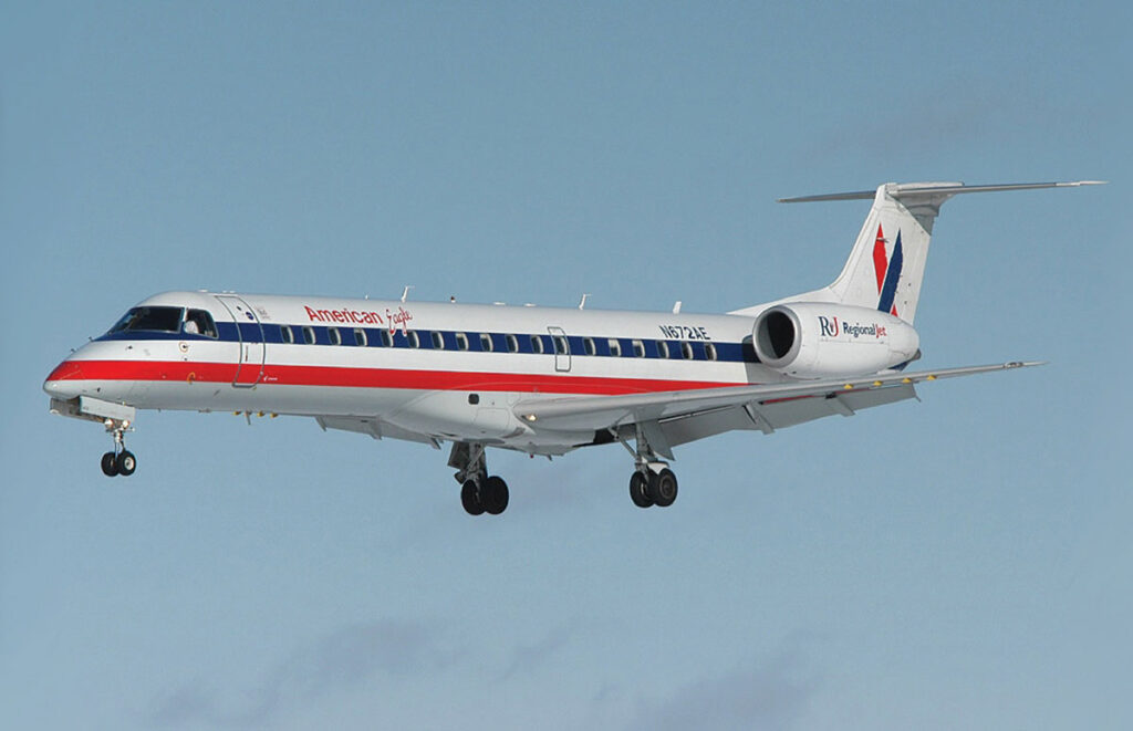 Henson Airlines and Its Code-Share Operations New York Airport American Eagle Embraer ERJ-145