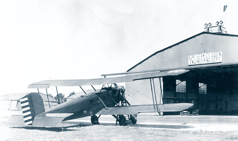 Mitchel Field Aircraft Inspection 1927 Engineering Dept Hangar