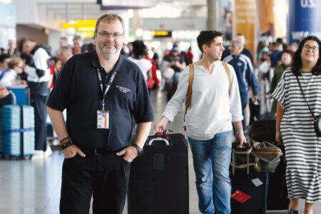 Spirituality ‘Just Tip of Iceberg’ for Airport Chaplain Always On the Go Father Chris Piasta at John F. Kennedy International Airport’s Terminal 4.