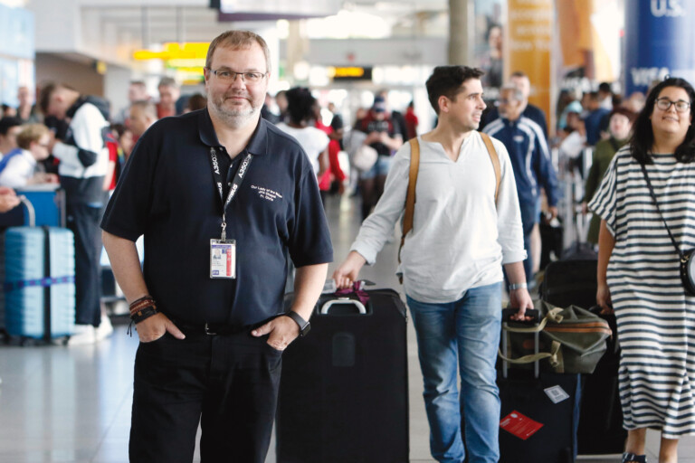 Spirituality ‘Just Tip of Iceberg’ for Airport Chaplain Always On the Go Father Chris Piasta at John F. Kennedy International Airport’s Terminal 4.