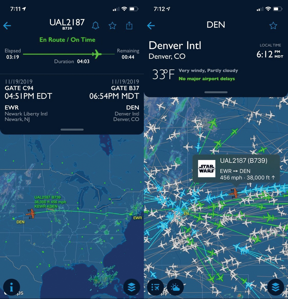 United Debuts Star Wars Themed Airplane New York Airport FlightAware X Wing Metropolitan Airport News