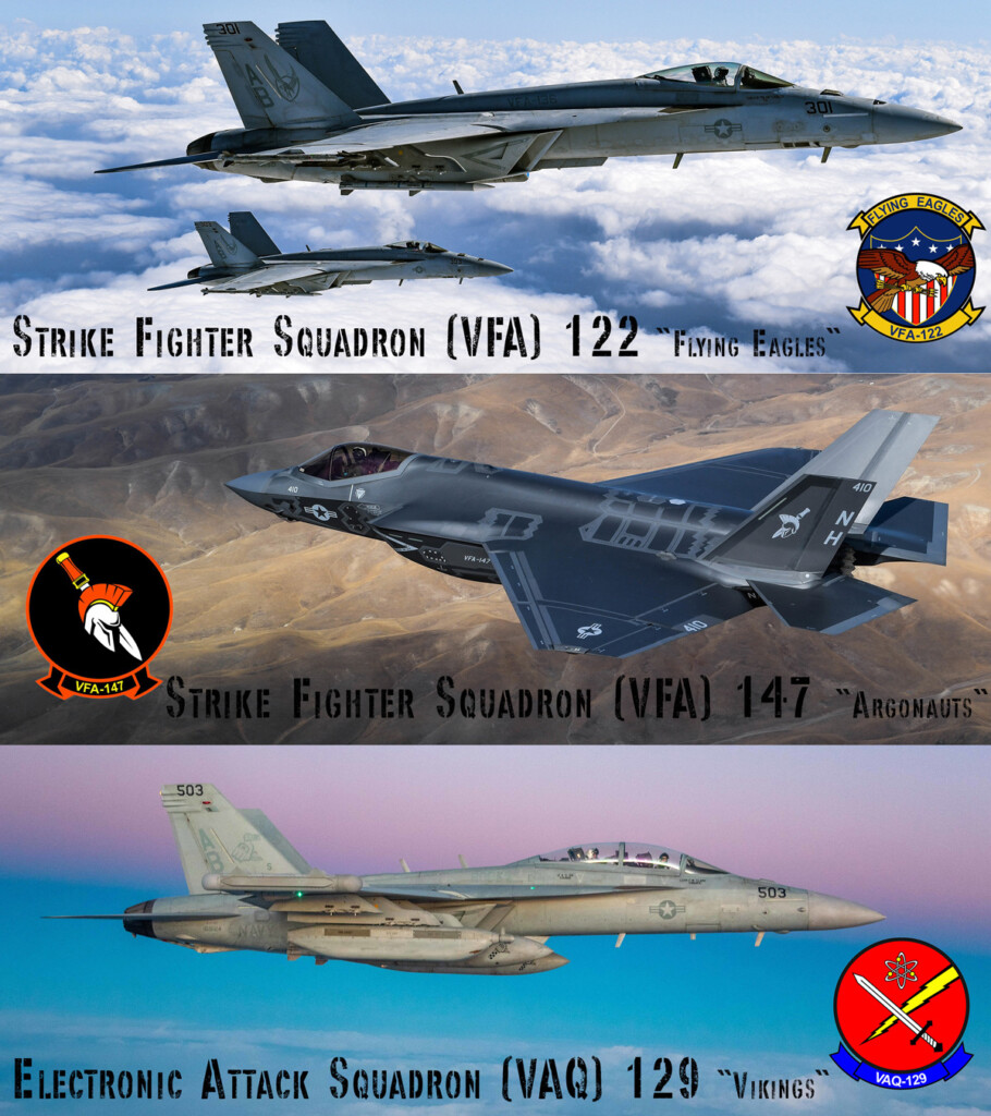 Navy Aircraft to Fly Over Super Bowl LVII New York Airport “Flying Eagles” of Strike Fighter Squadron (VFA) 122