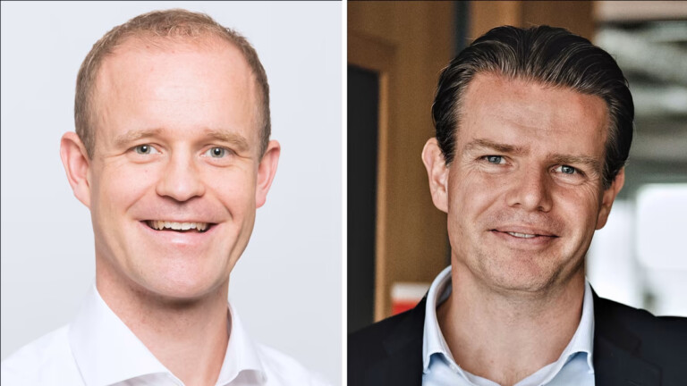 (L.-R.): Frank Bauer, Chief Financial Officer and Chief Human Resources Officer of Lufthansa Cargo AG; Dr. Christian Leitfeld, Corporate Controlling and Risk Management of Lufthansa Group.