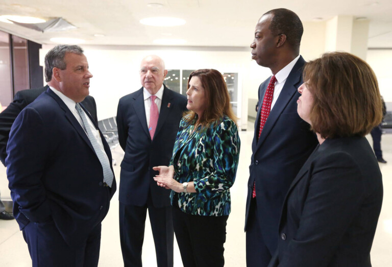 Governor Christie Leads Groundbreaking at Newark Liberty International Airport Terminal A Governor Christie EWR Metropolitan Airport News