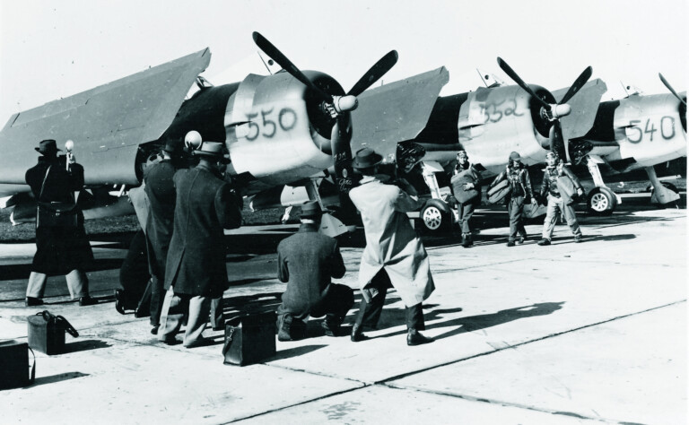 Grumman F6F flightline Hooker, Kenyon, and Kibbee, Bethpage, NY